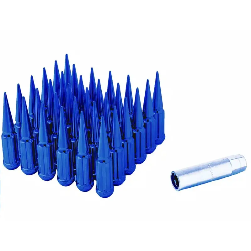 14X1.5 Gorilla Automotive Blue Spike 64 Lug Kit With Key 1
