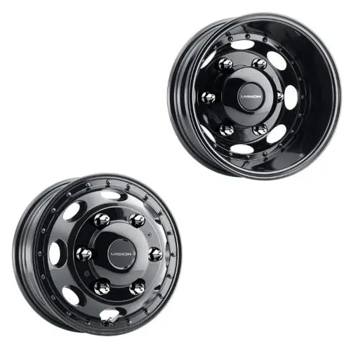 16X5.5 Vision 181Z Van Dually Gloss Black Sprinter Dually Wheels 6X205 Set Of 4 (Fits Stock Tire Sizing) 1