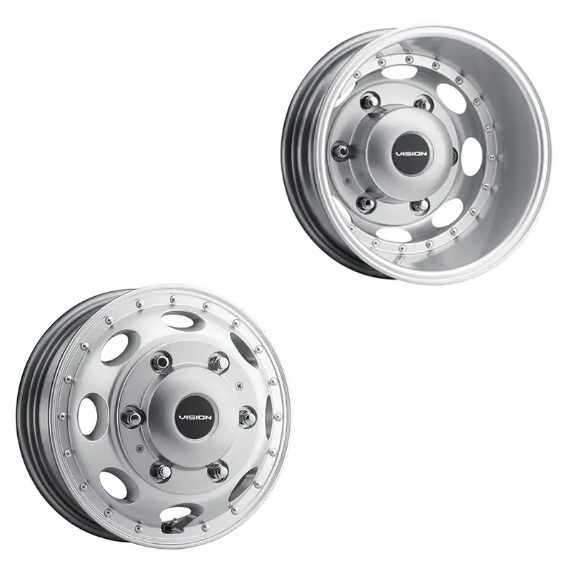 16X5.5 Vision 181Z Van Dually Hyper Silver Sprinter Dually Wheels 6X205 Set Of 4 (Fits Stock Tire Sizing) 1