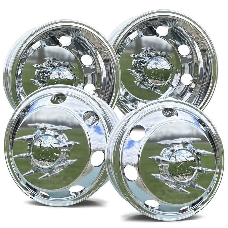 16X6.00 Northstar 8X170mm Bolt Circle Ford (F350 1998-2004) Mirror Finish Both Sides 4 Wheel Kit 2