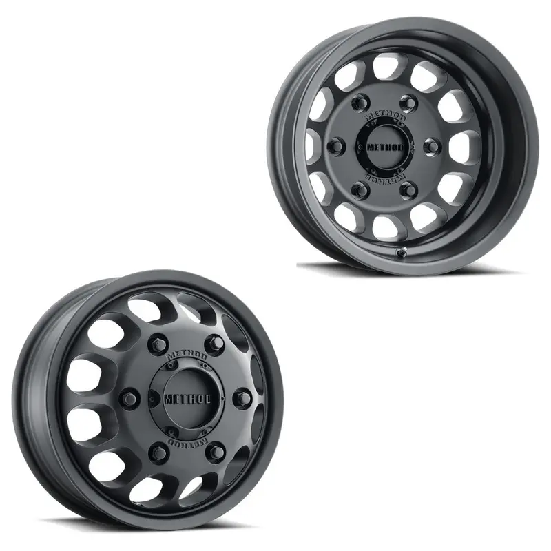 16X6 Method Mr901 Ford Transit Hd Dually Matte Black Wheels 6X180 Set Of 4 (Valve Extensions Included) Fits Stock Up To 285 Tire 1