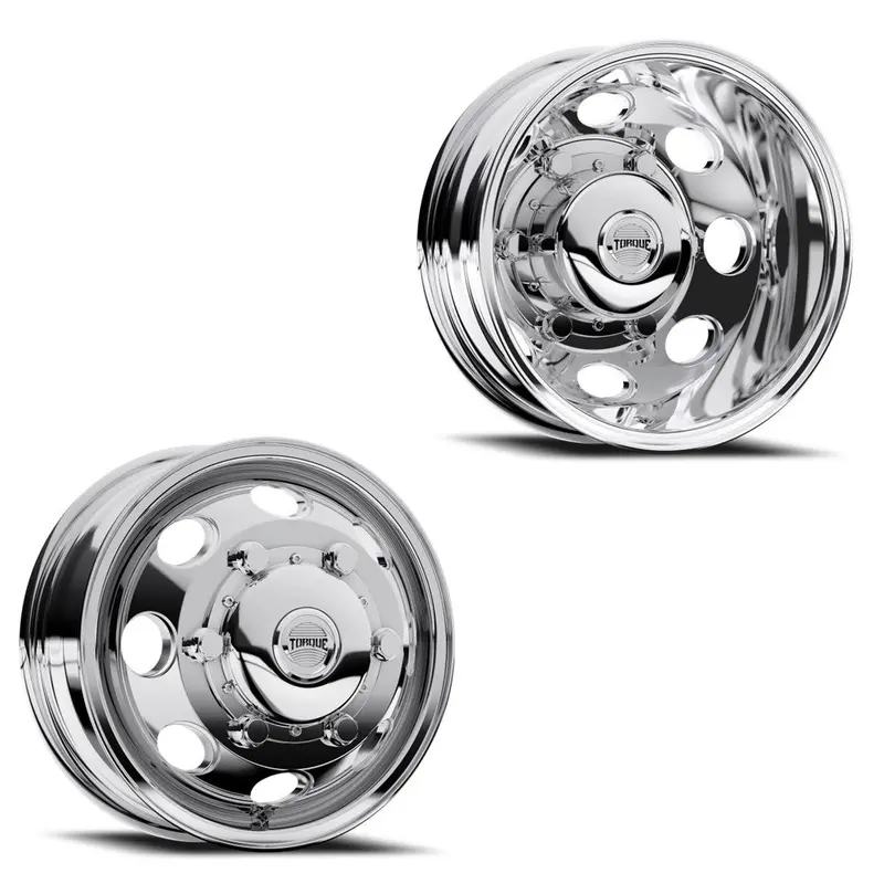 16X6 Torque Tw512c Revolver Polished Gm Dodge Ford Dually Wheels 8X6.5 Set Of 4 (Fits Stock Tire Sizing) 1
