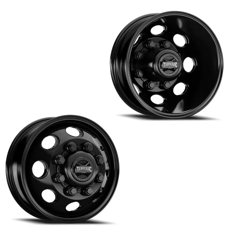 16X6 Torque Tw512c Revolver Satin Black Sprinter Dually Wheels 6X205 Set Of 4 (Fits Stock Tire Sizing) 1