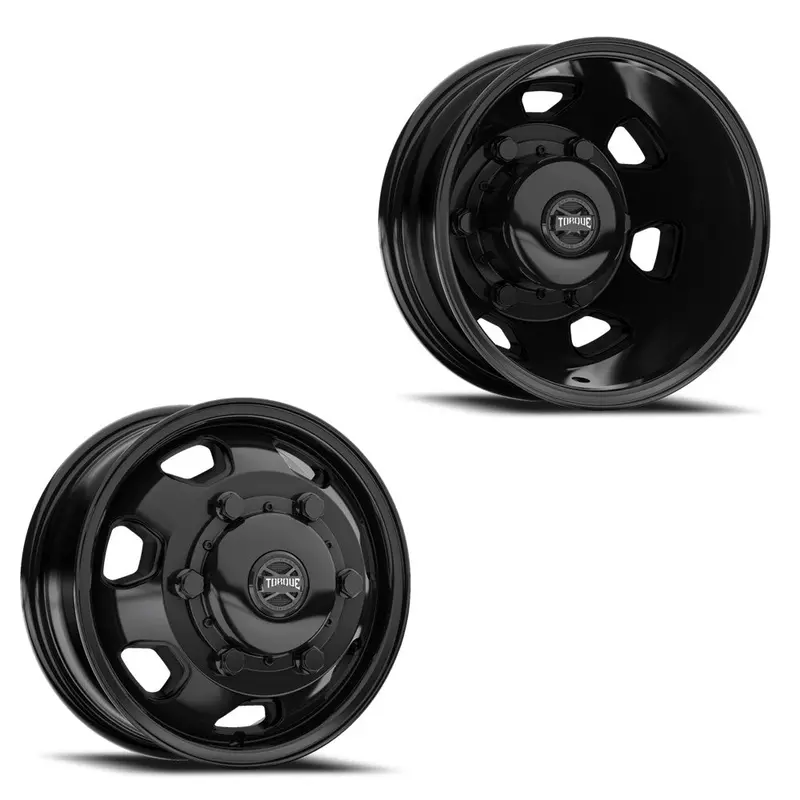 16X6 Torque Tw537c Rodeo Satin Black Ford Transit Hd Dually Wheels 6X180 Set Of 4 (Fits Stock Tire Sizing) 1