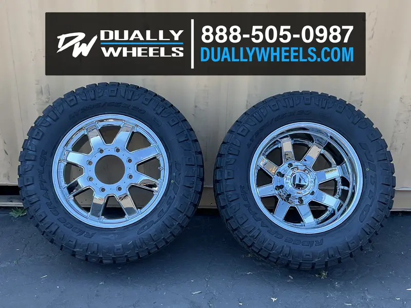 17X6.5 D536 Fuel Maverick Chrome Pre-11 Gm Pre-19 Dodge Pre-99 Ford Dually Wheels 8X6.5 Set Of 4 (Fits Stock Up To 285 Tire) 2