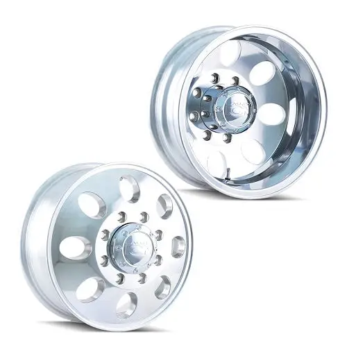 17X6.5 Ion 167 Polished Pre-11 Gm Pre-19 Dodge Pre-99 Ford Dually Wheels 8X6.5 Set Of 4 (Fits Stock Tire Sizing) 1