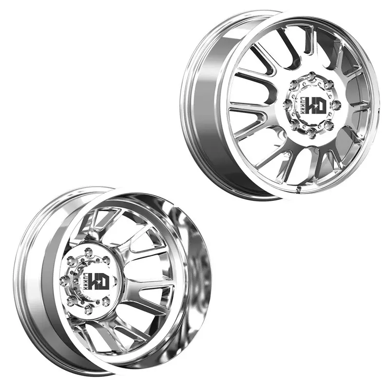 17X6.5 Luxxx Lhd37 Chrome 05-Up Ford 19-Up Dodge Dually Wheels 8X200 Set Of 4 (Fits Stock Tire Sizing) 1