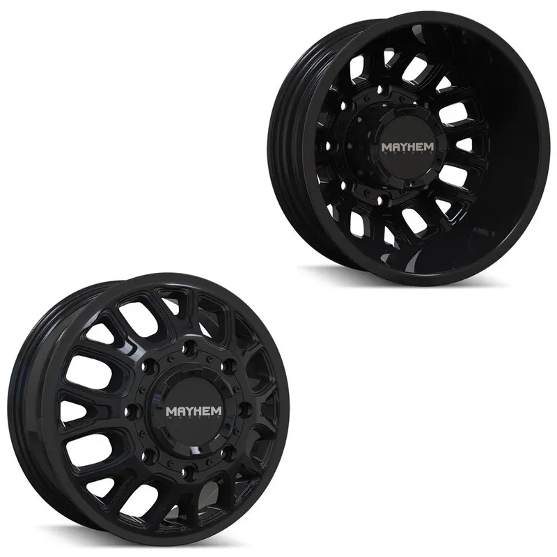 17X6.5 Mayhem 8107D Cogent Gloss Black Pre-11 Gm Pre-19 Dodge Dually Wheels 8X6.5 Set Of 4 (Fits Stock Tire Sizing) 1