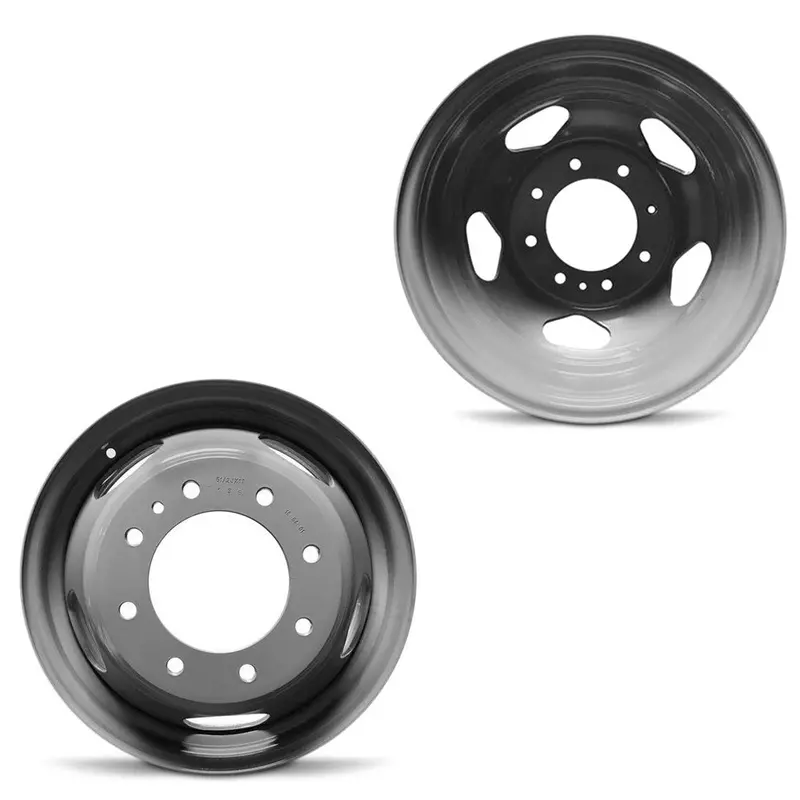17X6.5 Road Ready Rrw-8094 Grey 11-Up Gm Dually Steel Wheels 8X210 Set Of 4 (Fits Stock Tire Sizing) 1