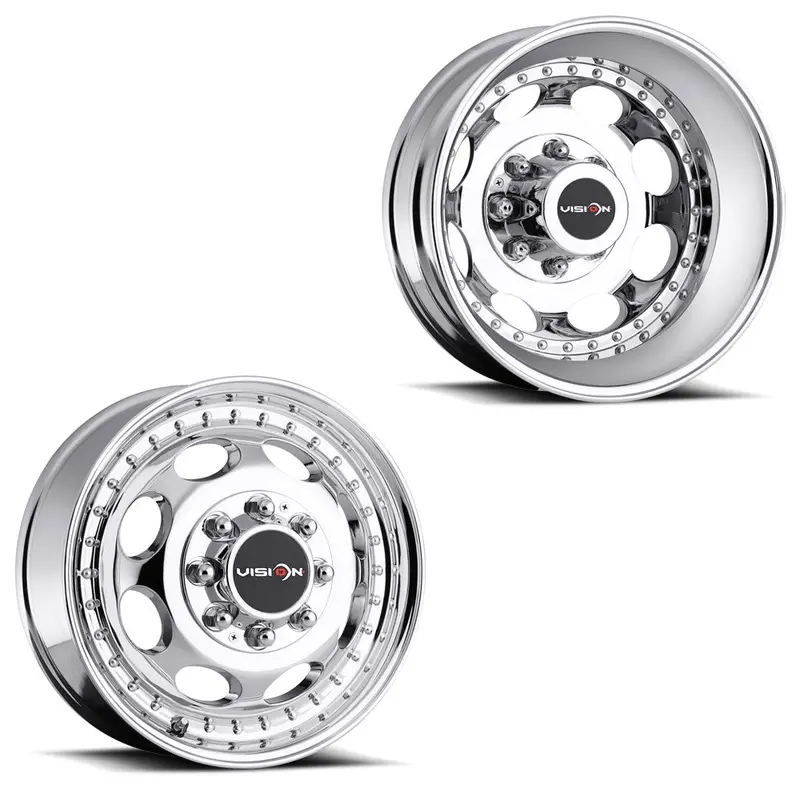 17X6.5 Vision 181 Hauler Chrome 05-Up Ford 19-Up Dodge Dually Wheels 8X200 Set Of 4 (Fits Stock Tire Sizing) 1