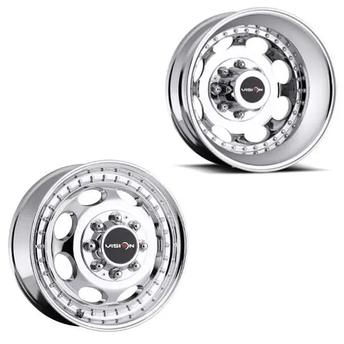 17X6.5 Vision 181 Hauler Dually Chrome Pre-11 Gm Pre-19 Dodge Pre-99 Ford Dually Wheels 8X6.5 Set Of 4 (Fits Stock Tire Sizing) 1