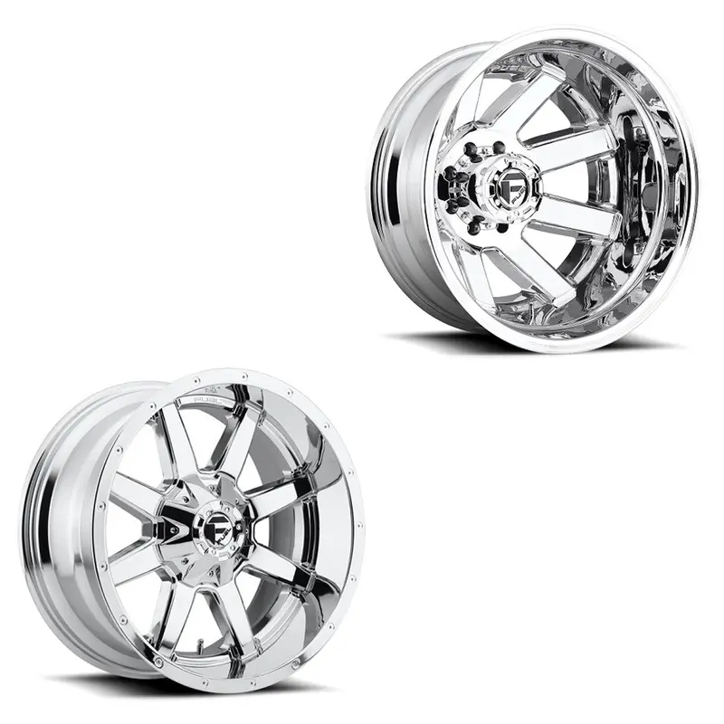 17X9 Fuel D536 Maverick Chrome Plated Pre-11 Gm Pre-19 Dodge Pre-99 Ford Dually Super Single Wheels 8X6.5 Set Of 4 (Fits Stock Up To 285 Tire) 1