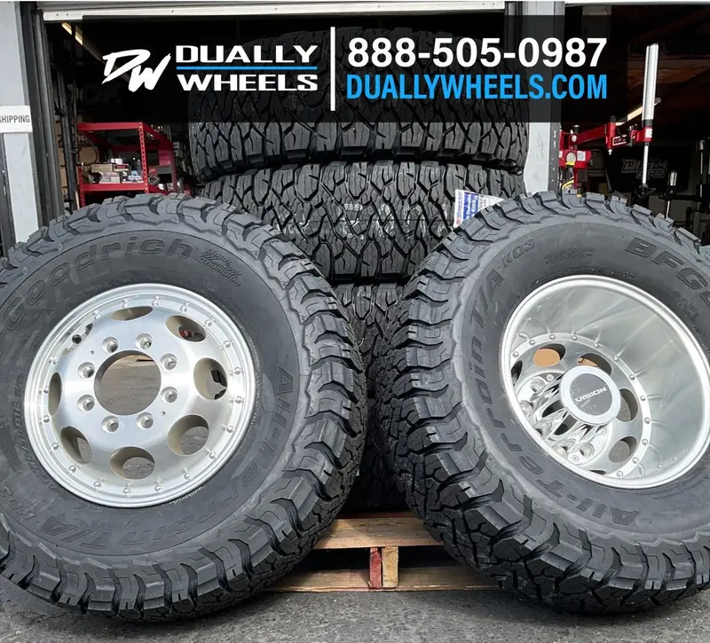 19.5X6.75 Vision 181 Hauler Dually Mach 05-Up Ford 19-Up Dodge Wheels 8X200 Set Of 6 (Fits Stock Tire Sizing) 2