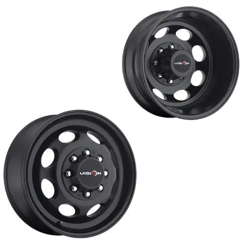 19.5X6.75 Vision 181Nr Hauler Dually Blk 05+Ford 19+Dodge Wheels 8X200 Set Of 6 (Fits Stock Tire Sizing) 1