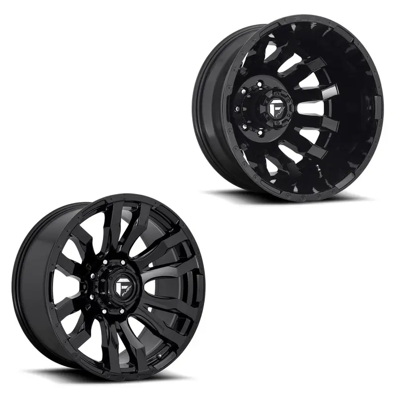 20X10 Fuel D675 Blitz Gloss Black Pre-11 Gm Dually Super Single Wheels 8X6.5 Set Of 6 (Fits Up To 13.50 Tire) 1
