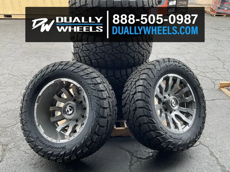 20X10 Fuel D693 Blitz Brushed Gunmetal 99-04 Ford Dually Super Single Wheels 8X170 Set Of 6 (Fits Up To 12.50 Tire) 2