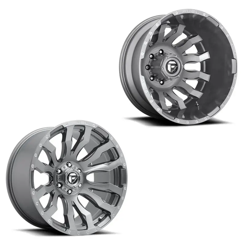 20X10 Fuel D693 Blitz Brushed Gunmetal 99-04 Ford Dually Super Single Wheels 8X170 Set Of 6 (Fits Up To 13.50 Tire) 1