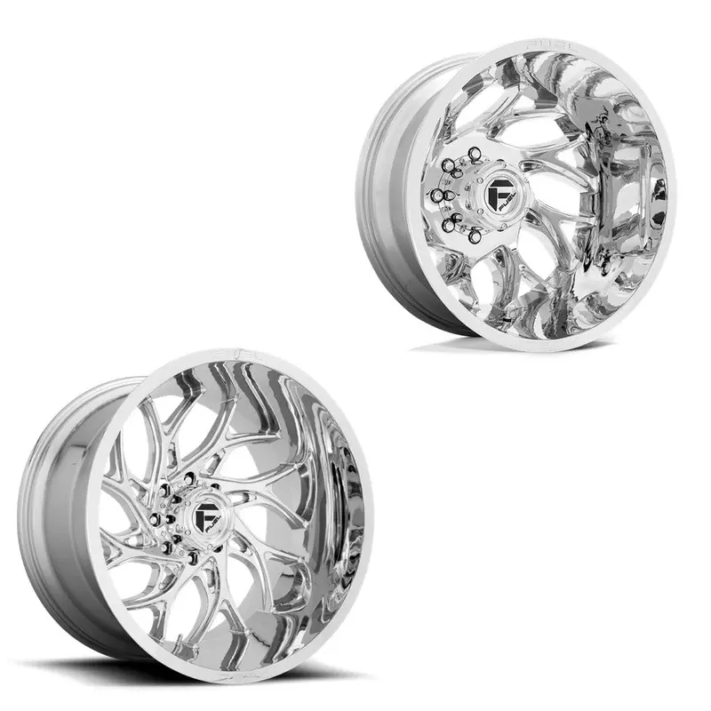 20X10 Fuel D740 Runner Chrome Pre-11 Gm Pre-19 Dodge Dually Super Single Wheels 8X6.5 Set Of 6 (Fits Up To 13.50 Tire) 1