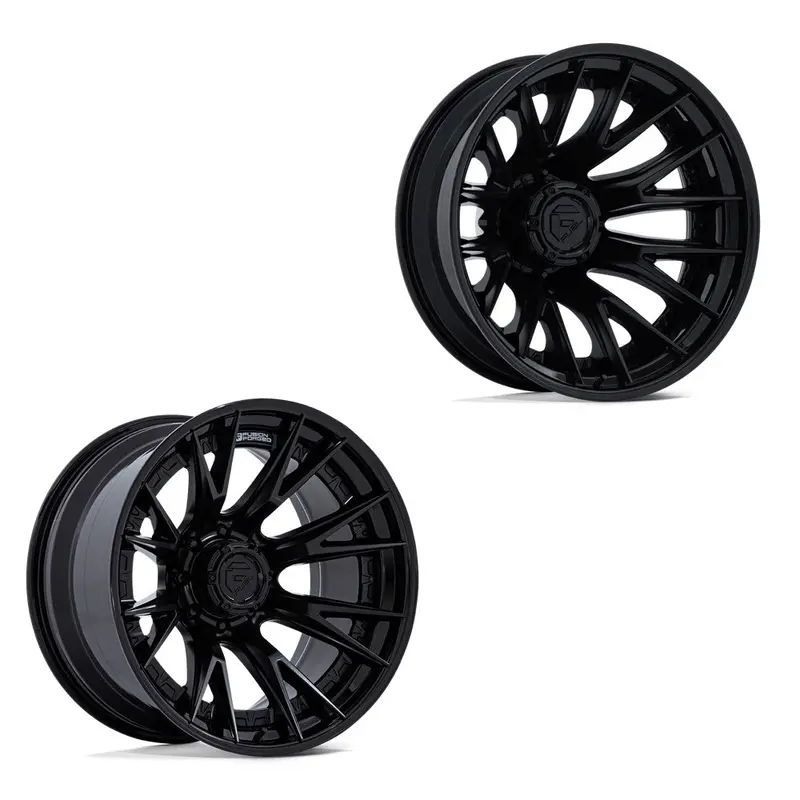 20X10 Fuel Off-Road D406 Catalyst Matte Black W/ Gloss Black Lip 11-Up Gm Dually Super Single Wheels 8 Lug Set Of 6 (Fits Up To 12.50 Tire) 1