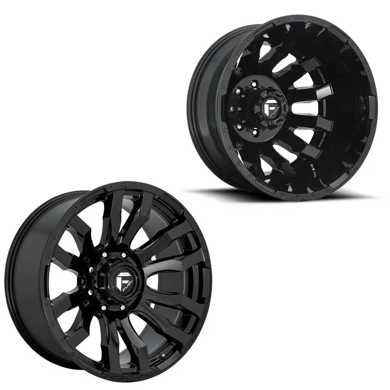 20X10 Fuel Off-Road D675 Blitz Gloss Black 19-Up Dodge Dually Super Single Wheels 8 Lug Set Of 6 (Fits Up To 12.50 Tire) 1