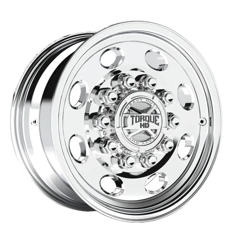 20X10 Torque Hd Tw646f Titan Polished Ford/Dodge Forged Dually Super Single Wheels 10X225 Set Of 4 (Fits Up To 13.50 Tire) 1