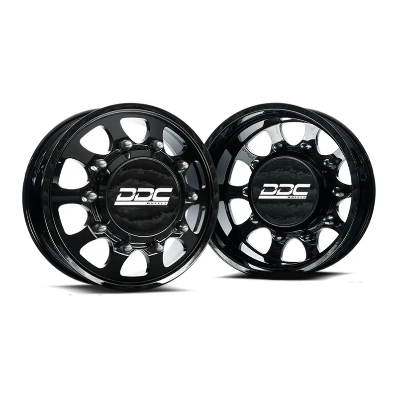 20X7.75 Ddc The Shield Gloss Black Gm/Dodge/Ford Dually Wheels 8X6.5 Set Of 6 (Lug Nuts Included) Fits Stock Up To 285 Tire 1