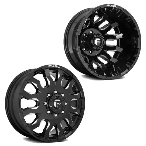 20X8.25 D673 Fuel Blitz Blk 05-Up Ford 19-Up Dodge Dually Wheels 8X200 Set Of 6 (Fits Up To 13.50 Tire) 1