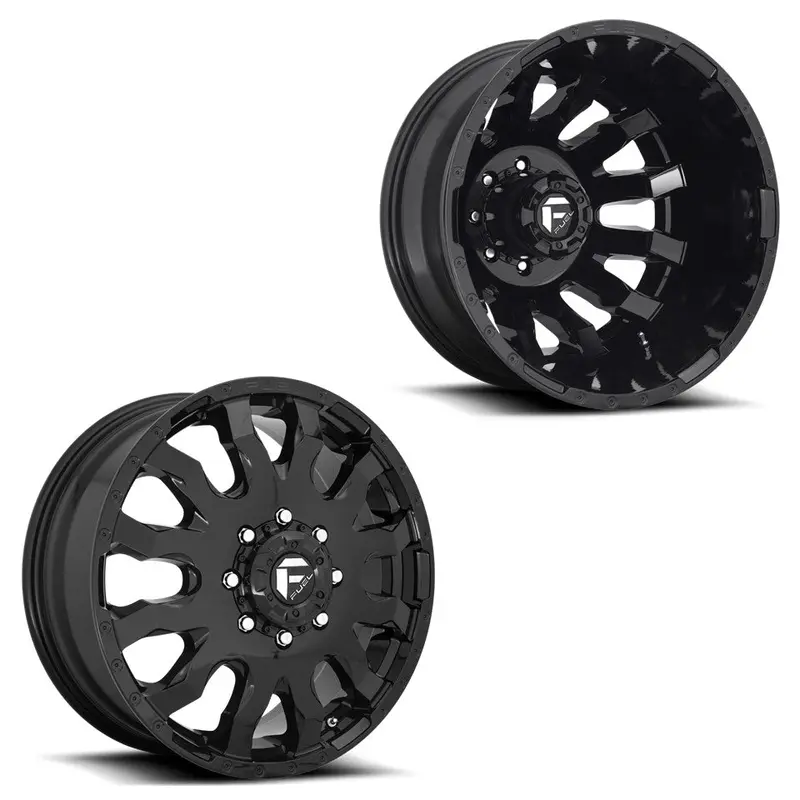20X8.25 D675 Fuel Blitz Gloss Black Pre-11 Gm Dually Wheels 8X6.5 Set Of 6 (Fits Up To 13.50 Tire) 1