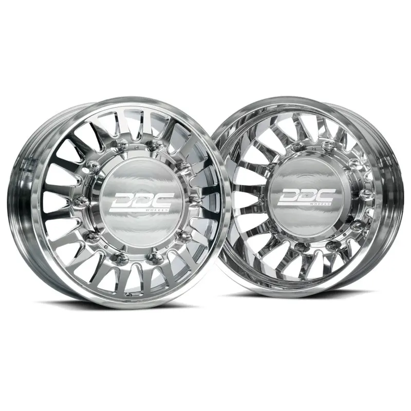 20X8.25 Ddc The Spoke Polished 11-Up Gm Forged Dually Wheels 8X210 Set Of 6 (Lug Nuts Included) Fits Stock Up To 295 Tire 1