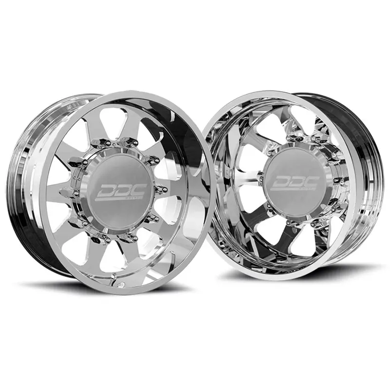 20X8.25 Ddc The Ten Polished 99-04 Ford Forged Dually Wheels 8X170 Set Of 6 (Lug Nuts/Billet Lug Covers Incl) Fits Up To 12.50 Tire 1