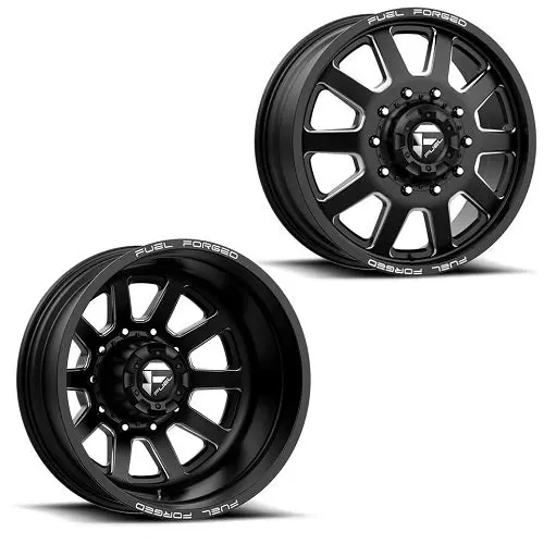 20X8.25 Ff09d Fuel Forged Matte Blk Mil Ford F-450/F-550 Dodge 4500/5500 Dually Wheels 10X225 Set Of 6 (Fits Up To 12.50 Tire) 1