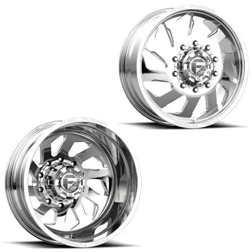 20X8.25 Ff39d Fuel Forged Polished Ford F-450/F-550 Dodge 4500/5500 Dually Wheels 10X225 Set Of 6 (Fits Up To 12.50 Tire) 1
