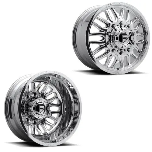 20X8.25 Ff66d Fuel Forged Polished Ford F-450/F-550 Dodge 4500/5500 Dually Wheels 10X225 Set Of 6 (Fits Up To 12.50 Tire) 1