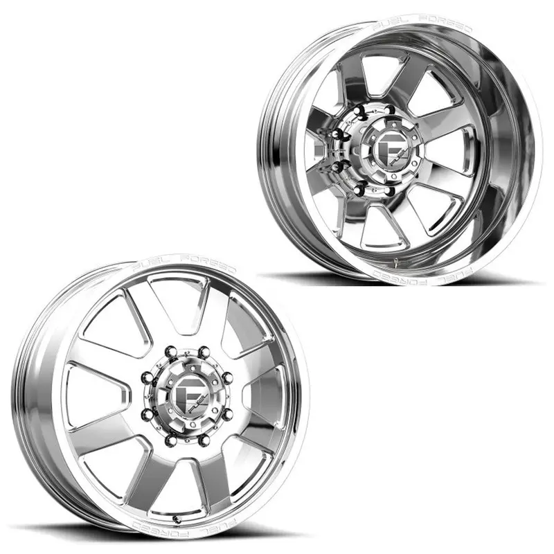 20X8.25 Fuel Forged Ff09d Polished 05-Up Ford 19-Up Dodge Dually Wheels 8X200 Set Of 6 (Fits Up To 12.50 Tire) 1
