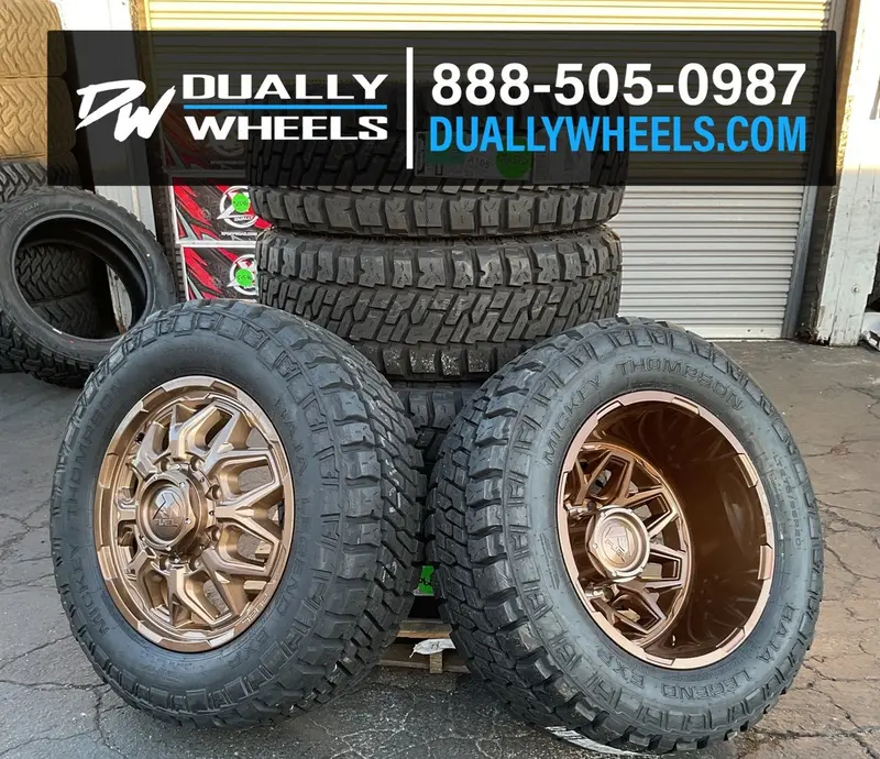 20X8.25 Fuel Off-Road D876 Flux Platinum Bronze Pre-19 Dodge Dually Wheels 8X6.5 Set Of 6 (Fits Up To 12.50 Tire) 2