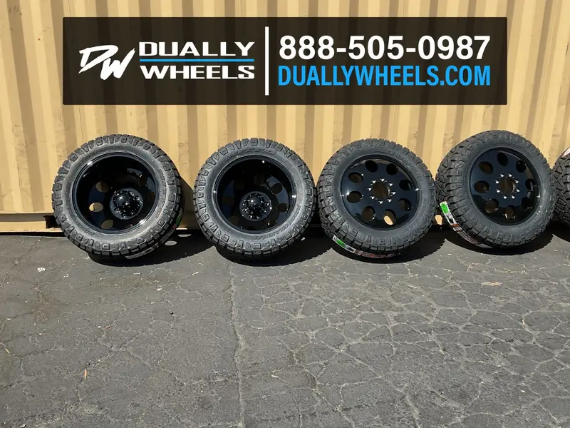 20X8.25 Ion 167 Gloss Black Pre-11 Gm Pre-19 Dodge Dually Wheels 8X6.5 Set Of 6 (Fits Up To 12.50 Tire) 2