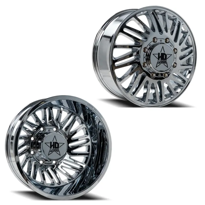 20X8.25 Luxxx Lhd19 Chrome 11-Up Gm Dually Wheels 8X210 Set Of 6 (Fits Up To 12.50 Tire) 1