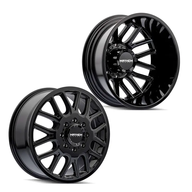 20X8.25 Mayhem 8107D Cogent Gloss Black Pre-11 Gm Pre-19 Dodge Dually Wheels 8X6.5 Set Of 6 (Fits Up To 12.50 Tire) 1