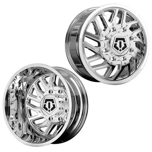 20X8.25 Tis 544C Chrome 05-Up Ford 19-Up Dodge Dually Wheels 8X200 Set Of 6 (Fits Up To 12.50 Tire) 1