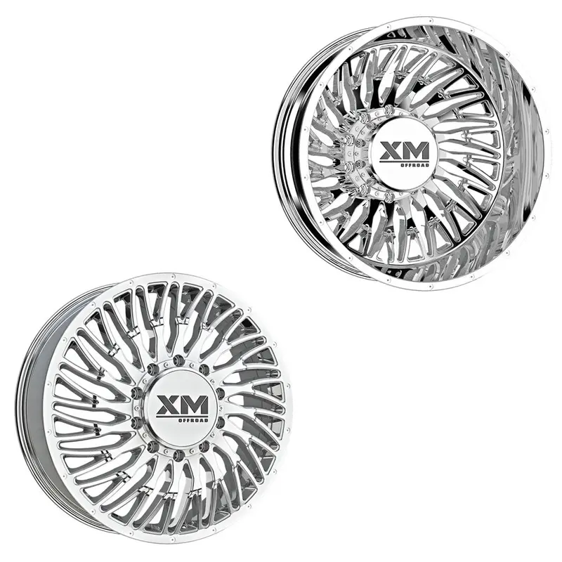 20X8.25 Xm Off-Road Xm-901 Chrome 11-Up Gm Dually Wheels 8X210 Set Of 6 (Fits Up To 12.50 Tire) 1