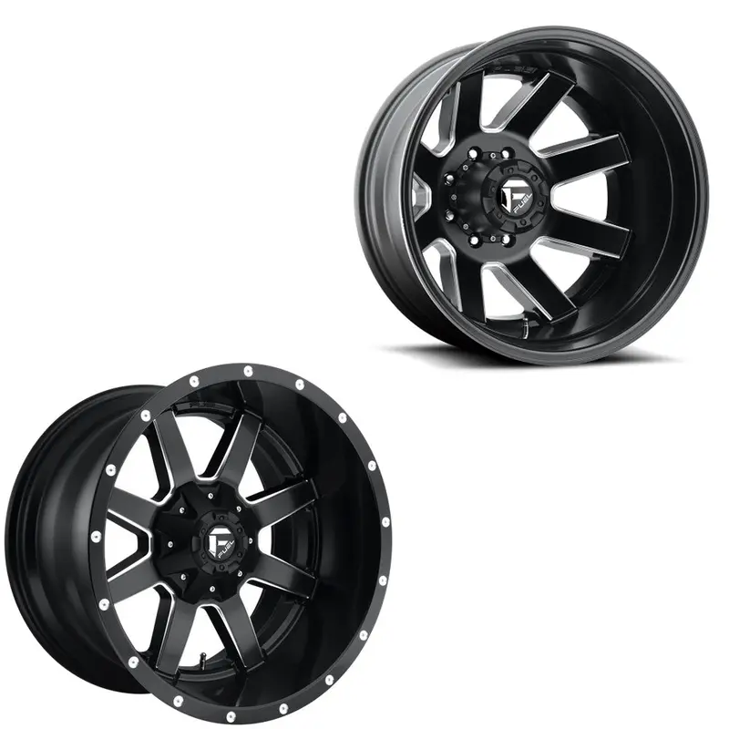 20X9 Fuel D538 Maverick Matte Black Milled Pre-11 Gm Dually Super Single Wheels 8X6.5 Set Of 6 (Fits Up To 12.50 Tire) 1