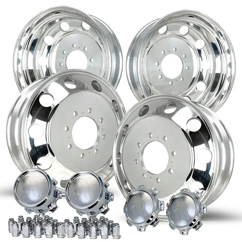 22.5 Aluminum Mirror Polished Chevy/Gmc 3500 Wheel Kit (8X210mm) 1