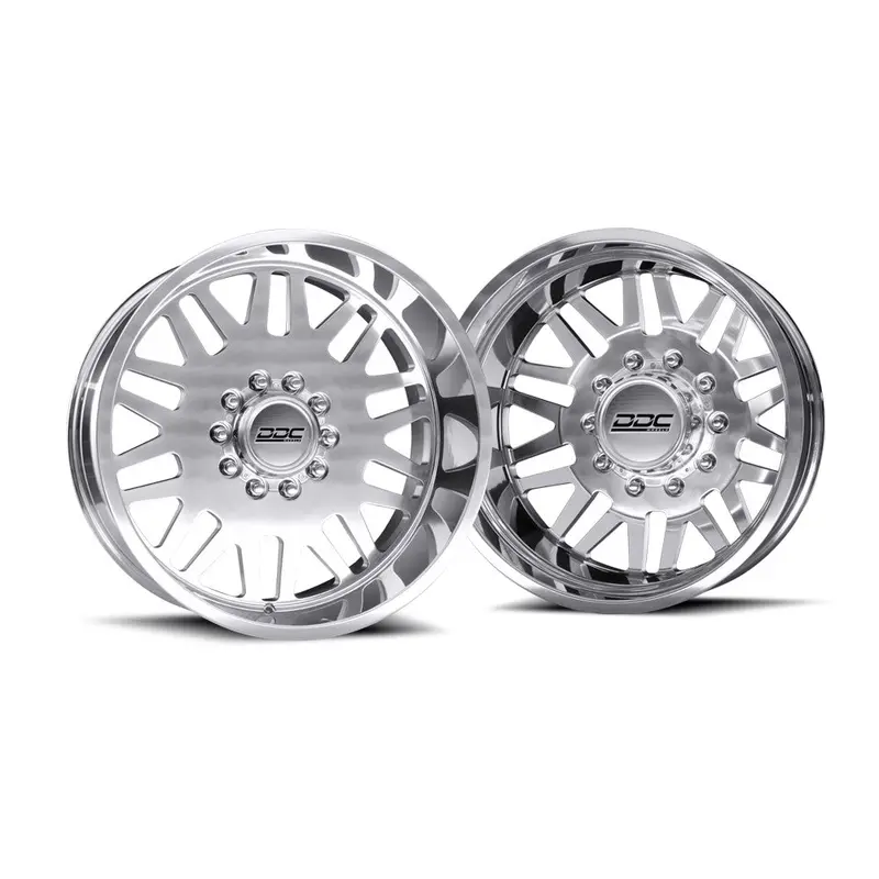 22X11 Ddc Aftermath Polished Ford F-450/F-550 Dodge 4500/5500 Dually Super Single Wheels 10X225 Set Of 6 (Lug Nuts Included) Fits Up To 12.50 Tire 1