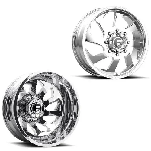 22X8.25 Ff39d Fuel Forged Polished 05-Up Ford 19-Up Dodge Dually Wheels 8X200 Set Of 6 (Fits Up To 12.50 Tire) 1