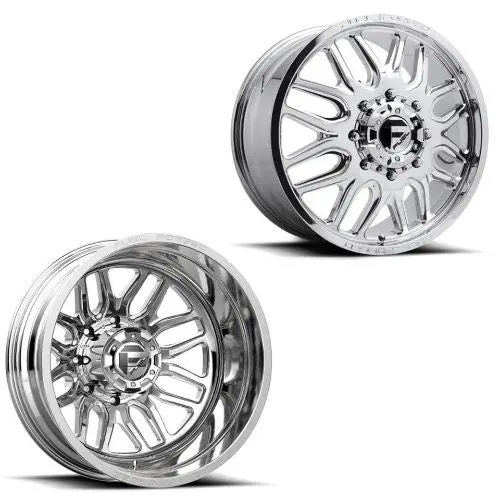 22X8.25 Ff66d Fuel Forged Polished 05-Up Ford 19-Up Dodge Dually Wheels 8X200 Set Of 6 (Fits Up To 12.50 Tire) 1