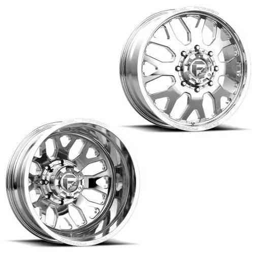 22X8.25 Fuel Forged Ff19d Polished Pre-11 Gm Dually Wheels 8X6.5 Set Of 6 (Fits Up To 13.50 Tire) 1