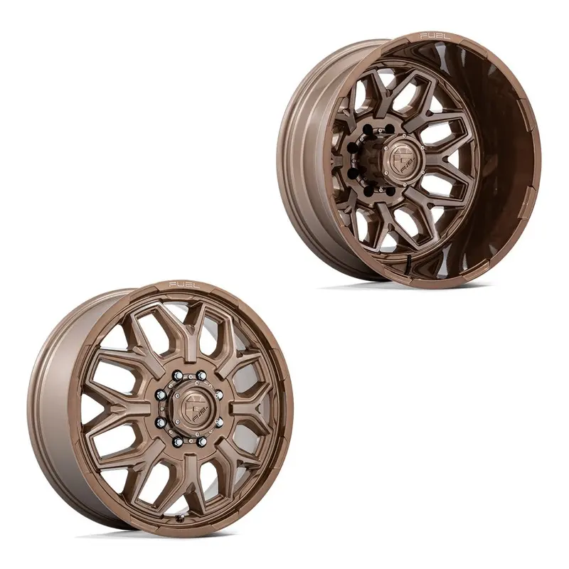 22X8.25 Fuel Off-Road D876 Flux Platinum Bronze 05-Up Ford 19-Up Dodge Dually Wheels 8X200 Set Of 6 (Fits Up To 13.50 Tire) 1