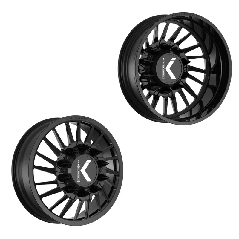 22X8.25 Kg1 Forged Kd038 Javelin-D Gloss Black 19-Up Dodge Directional Dually Wheels 8X200 Set Of 6 (Lug Nuts/Adapters Included) Fits Up To 13.50 Tire 1