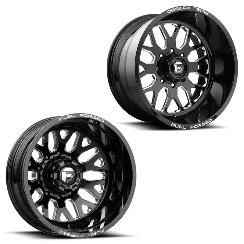 24X12 Fuel Forged Ff19d Ford F-450/F-550 Dodge 4500/5500 Dually Super Single Wheels 10 Lug Set Of 6 (Fits Up To 12.50 Tire) 1