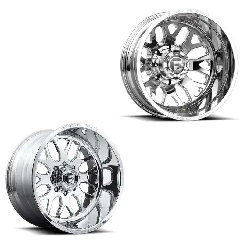 24X12 Fuel Forged Ff19d Polished 05-Up Ford Dually Super Single Wheels 8 Lug Set Of 6 (Fits Stock Up To 285 Tire) 1